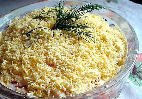 Салат с плавленным сыром - подборка лучших рецептов