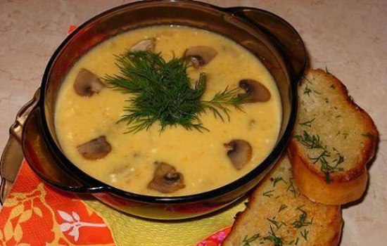Сырный суп с грибами – нежно, вкусно, сытно