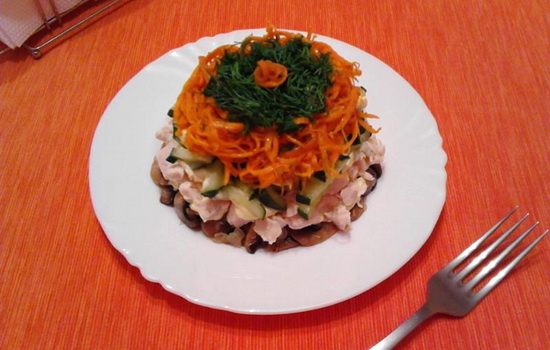 Салат «Восторг» с корейской морковью – яркая закусочка! Рецепты салата «Восторг» с корейской морковью