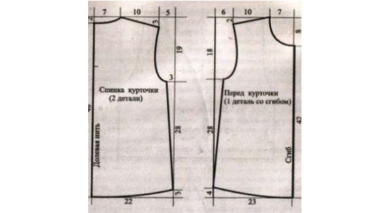 Чертеж спортивного костюма