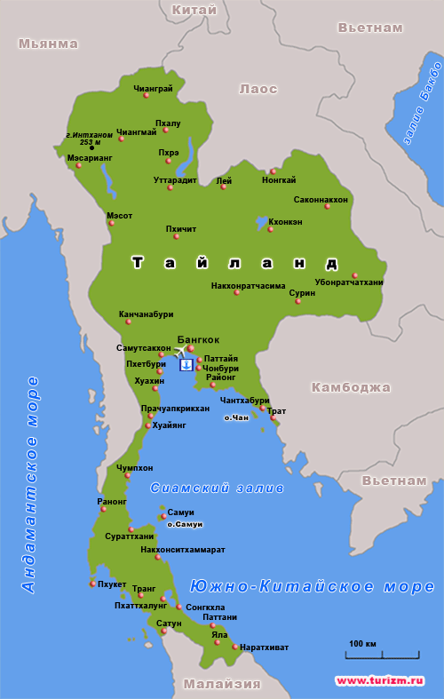 Карта мир в тайланде в 2023 году