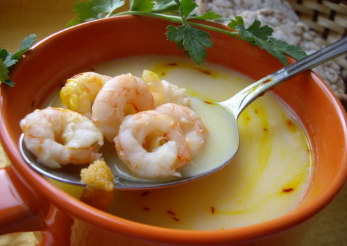 Суп с креветками - лучшие рецепты. Как правильно и вкусно сварить суп с креветками.