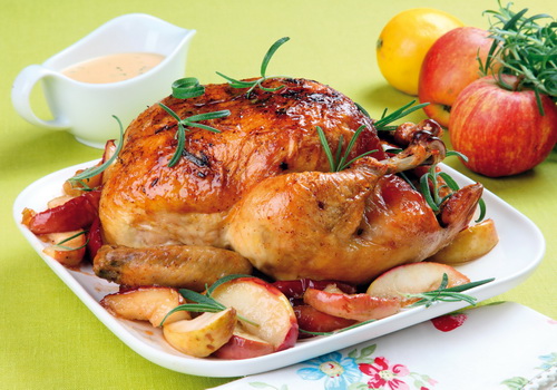 Курица с яблоками - лучшие рецепты. Как правильно и вкусно приготовить курицу с яблоками.