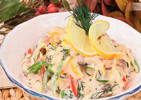 Салат с жареными шампиньонами - лучшие рецепты. Как правильно и вкусно приготовить салат из жареных шампиньонов.
