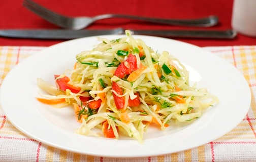 Салат из капусты с болгарским перцем - лучшие рецепты. Готовим правильно салат с капустой и болгарским перцем.