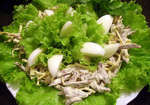 Салат из свиного сердца - лучшие рецепты. Как правильно и вкусно приготовить салат из свиного сердца.