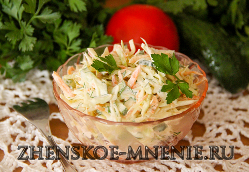 Салат с капустой - рецепт с фото и пошаговым описанием