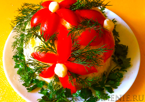 Салат с фасолью «Цветочная полянка» - рецепт с фото и пошаговым описанием