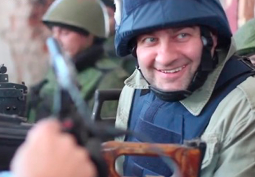 В Сеть попало видео, на котором актер Михаил Пореченков стреляет из пулемета в сторону Донецка