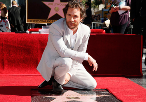 Актер Мэттью Макконахи получил звезду на голливудской "Аллее славы"