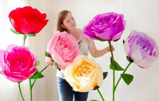 Объемные цветы из бумаги своими руками – рукотворная красота! Мастер-класс с фото: цветы и букеты из бумаги своими руками