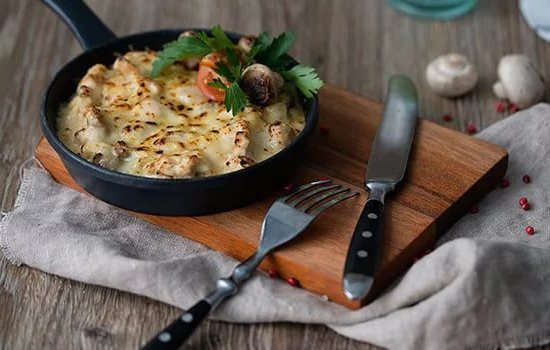 Рецепт жульена с курицей и грибами в духовке классический с фото пошагово