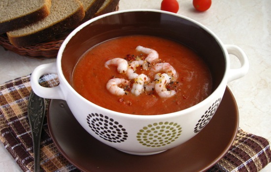 Томатный суп с креветками – ароматный деликатес. Лучшие рецепты томатного супа с креветками и другими морепродуктами